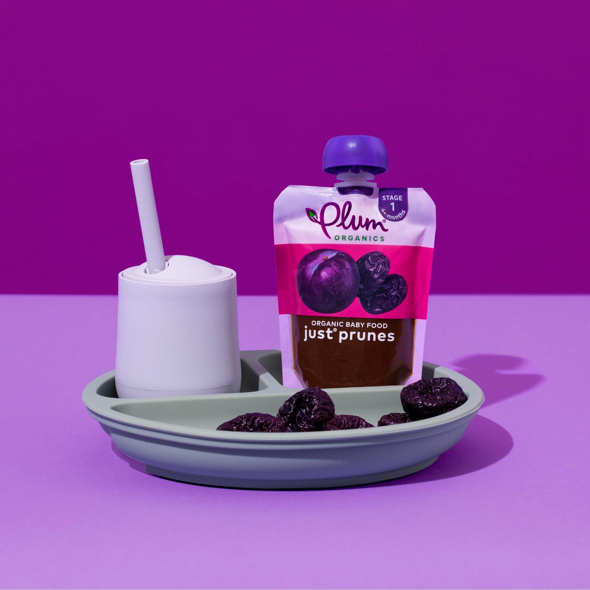 Plum Organics Stage 1 Organic Baby Food, Prune Puree, 3.5 Ounce Pouch (Pack of 12)