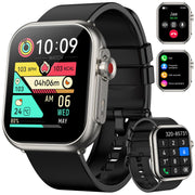 Smart Watch for Men Women, 1000 mAh 100 Day Battery Life, 1.85" Fitness Tracker Bluetooth Call/Make Calls, 110+ Sport Modes, IP68 Waterproof, Heart Rate, 24/7 Sleep Monitor Fitness Watch, iOS/Android