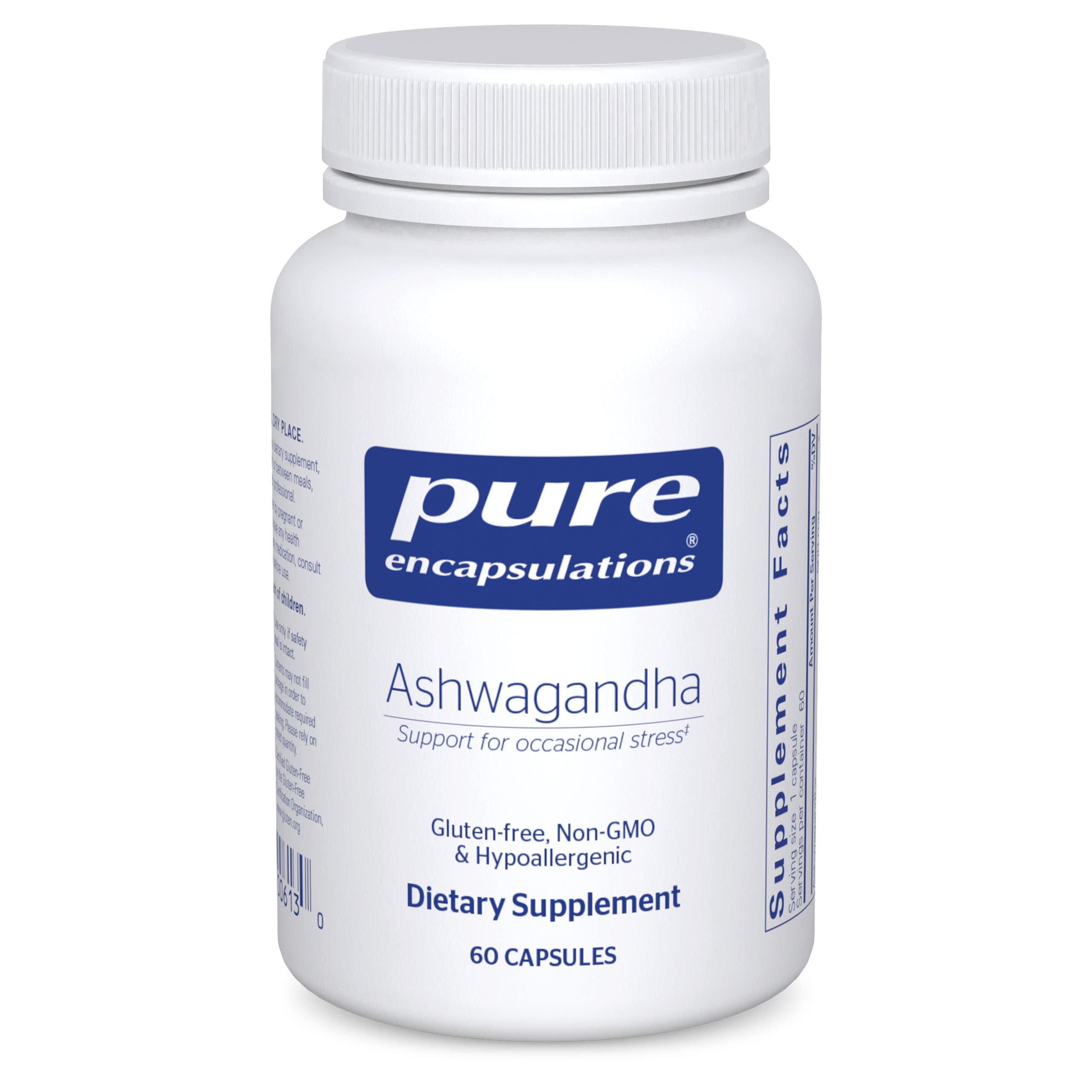 Pure Encapsulations Ashwagandha - 500 mg Ashwagandha Extract - Metabolism & Stress Support - Immune Support - GMO Free & Vegan - 120 Capsules