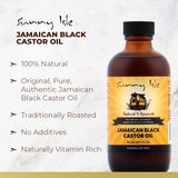 Sunny Isle Jamaican Black Castor Oil 4oz | 100% Natural Treatment for Hair, Scalp and Skin