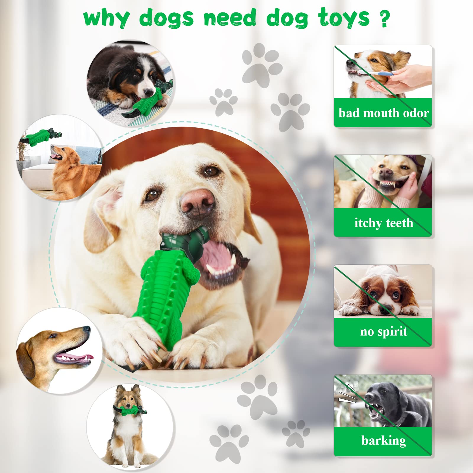 Fuufome Dog Chew Toys for Aggressive Chewers: Tough Dog Toys for Large Dogs - Indestructible Dog Toys - Heavy Duty Dog Toys -Dog Toys for Small/Medium/Large Dogs Breed