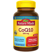 Nature Made CoQ10 100mg, Dietary Supplement for Heart Health Support, 120 Softgels, 120 Day Supply