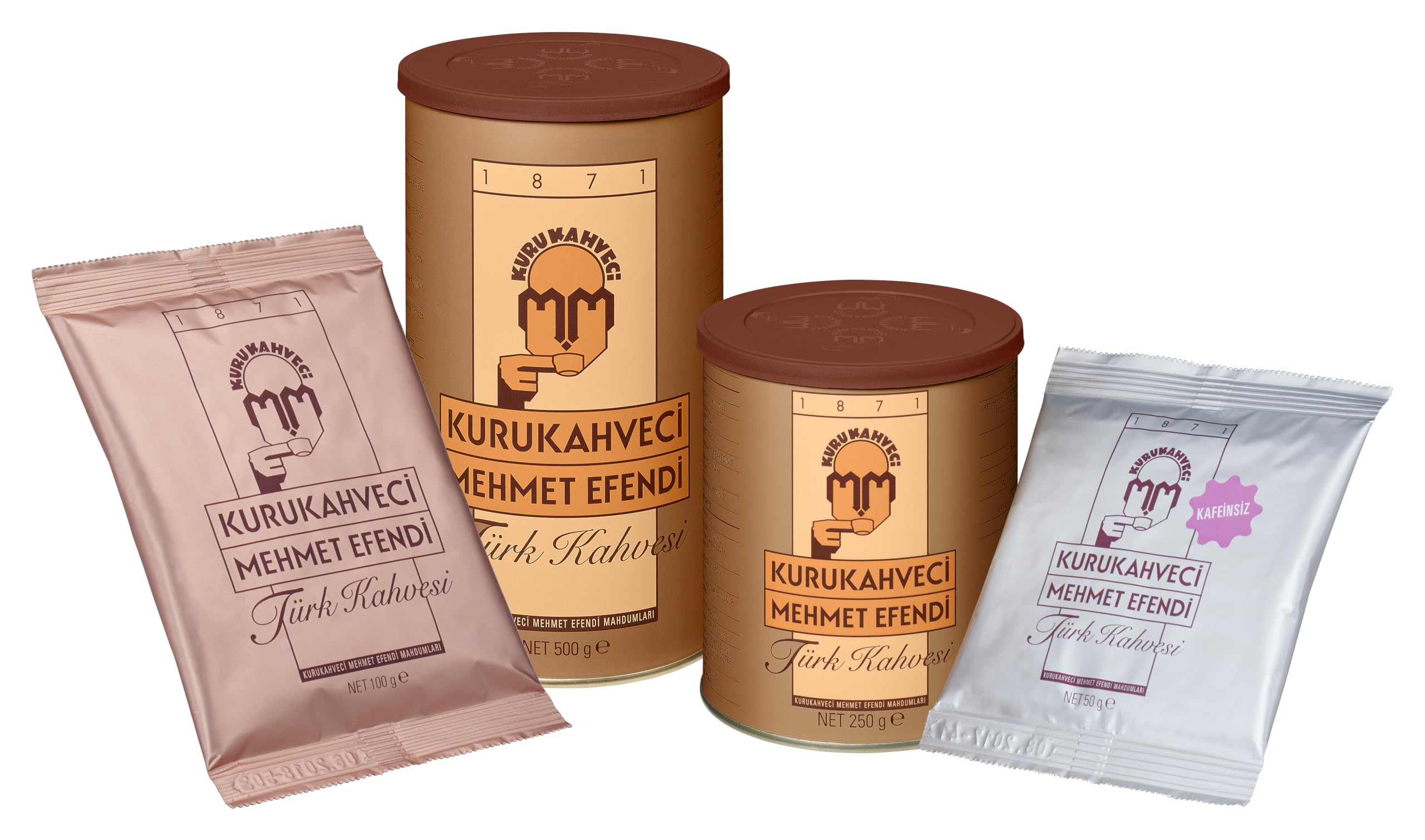 KURUKAHVECI MEHMET EFENDI Turkish Coffee, Arabica Beans, Roasted Ground,Rich Aroma, Fresh, Medium to Heavy-bodied, Original Taste Since 1871 (8.8 OZ / 250 Gr)