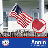 Annin Flagmakers American Flag All-Weather Nylon SolarGuard Nyl-Glo, 3 x 5 Feet (Model 2460) 100% MADE in USA