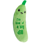 Catstages Crunchy Pickle Kicker Toy with Catnip and Dental Mesh, Pickle Shape, Plush and Crinkle Cat Toy for Kicking, Tossing, and Teeth Cleaning, Green