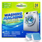 Washing Machine Cleaner Tablets [24-Pack] Ã¢ÂÂ Powerfully deep clean, descale, & deodorize. Effortlessly remove grime and odors leaving your washer fresh. Compatible with front/top loaders & HE machines.