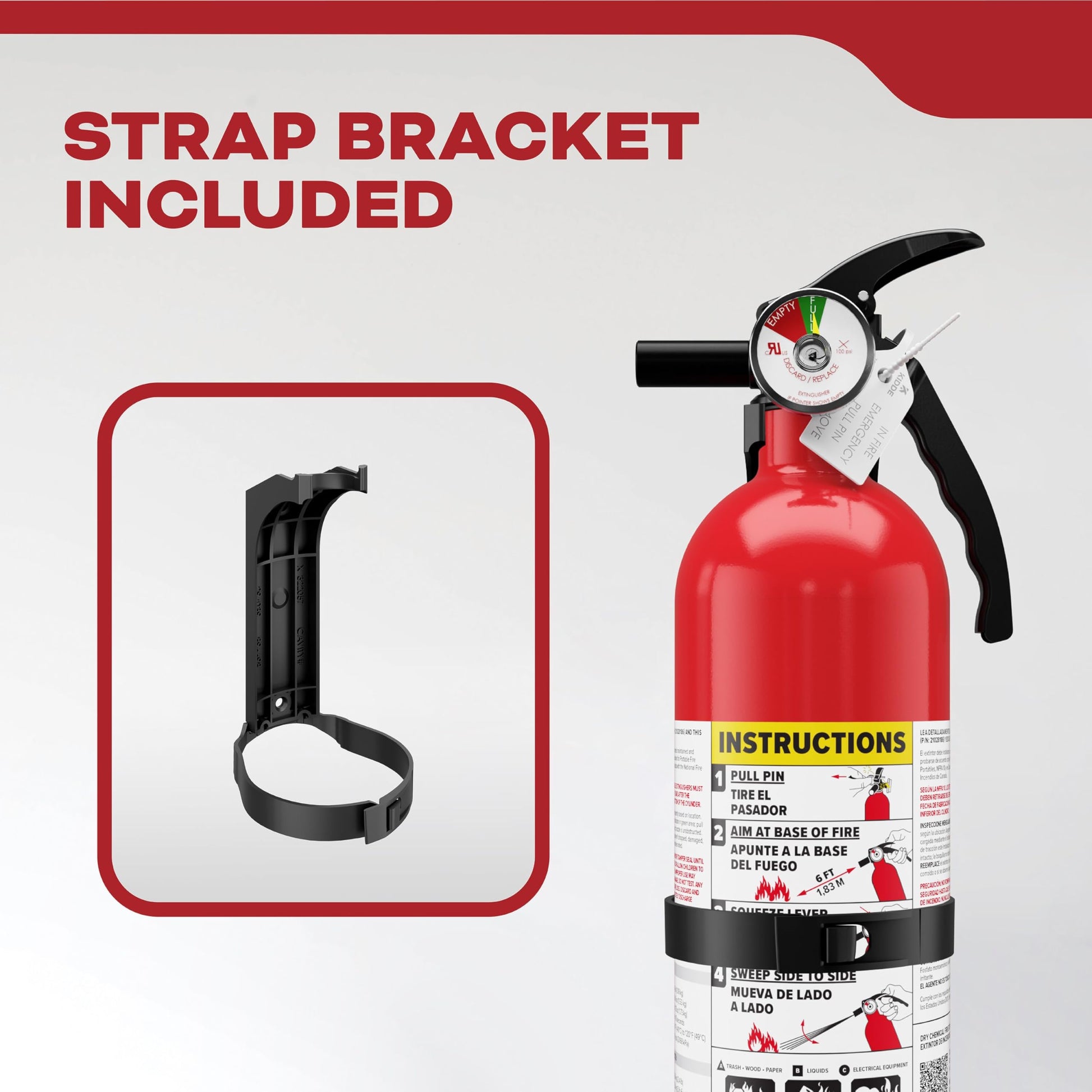 Kidde, FA110G, Multi Purpose Fire Extinguisher for Home, Office, Dorm, Residential, 1A10BC