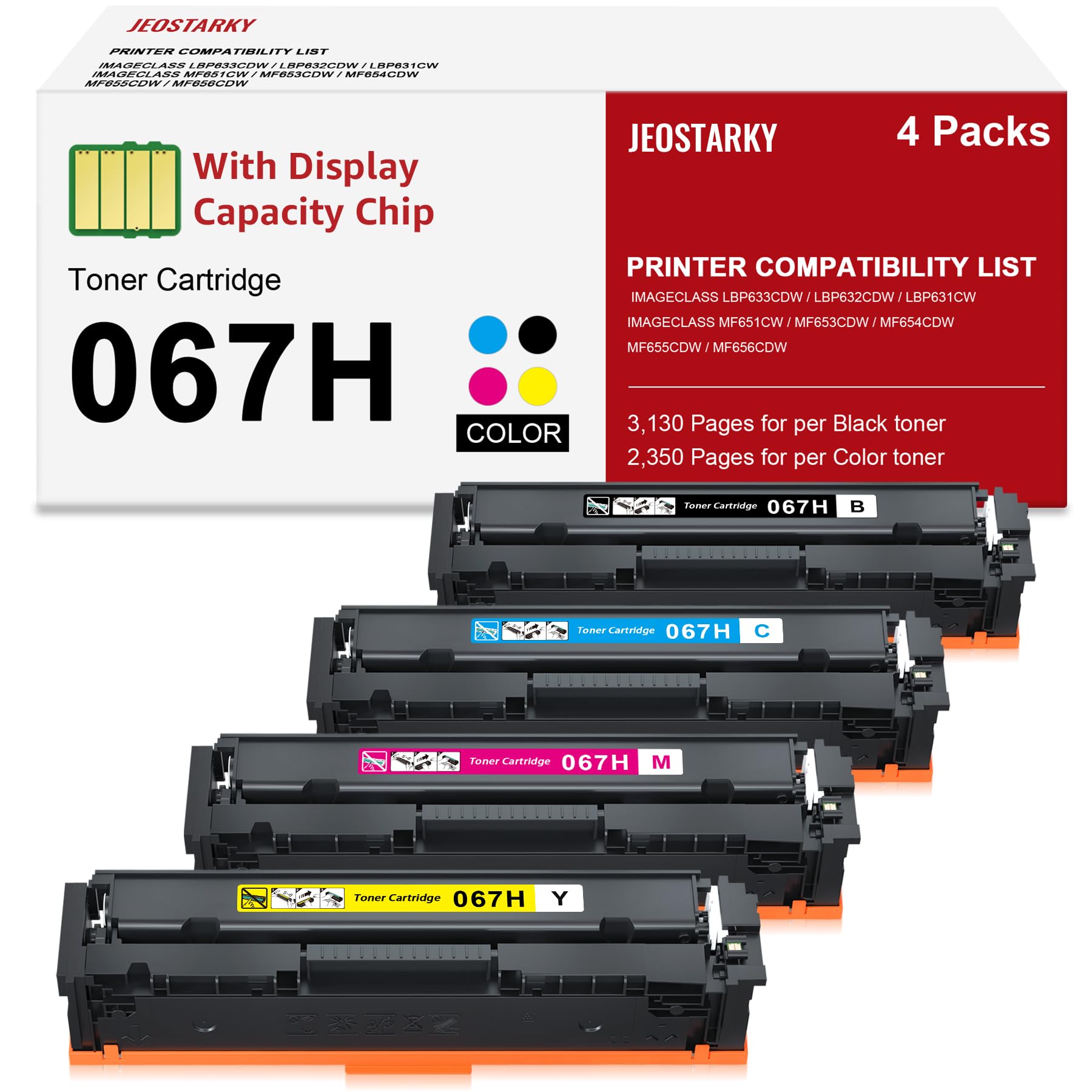 Jeostarky Compatible TN830XL Toner Replacement for Brother TN830XL TN830 XL Toner use with HL-L2460DW HL-L2405W HL-L2400D HL-L2480DW MFC-L2820DW MFC-L2820DW XL DCP-L2640DW Printer (Black,2 Pack)