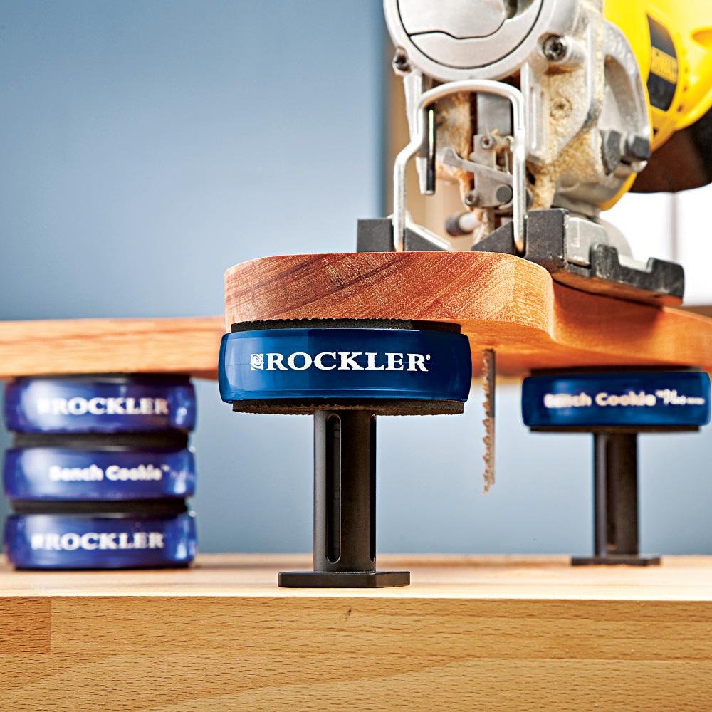 Rockler Work Bench Cookies Plus Work Grippers (4 Pack) – Rockler Bench Cookies Protect Workpiece from Scratches and Benchtop Debris - Woodworking Kit for Most Average-Sized Panels