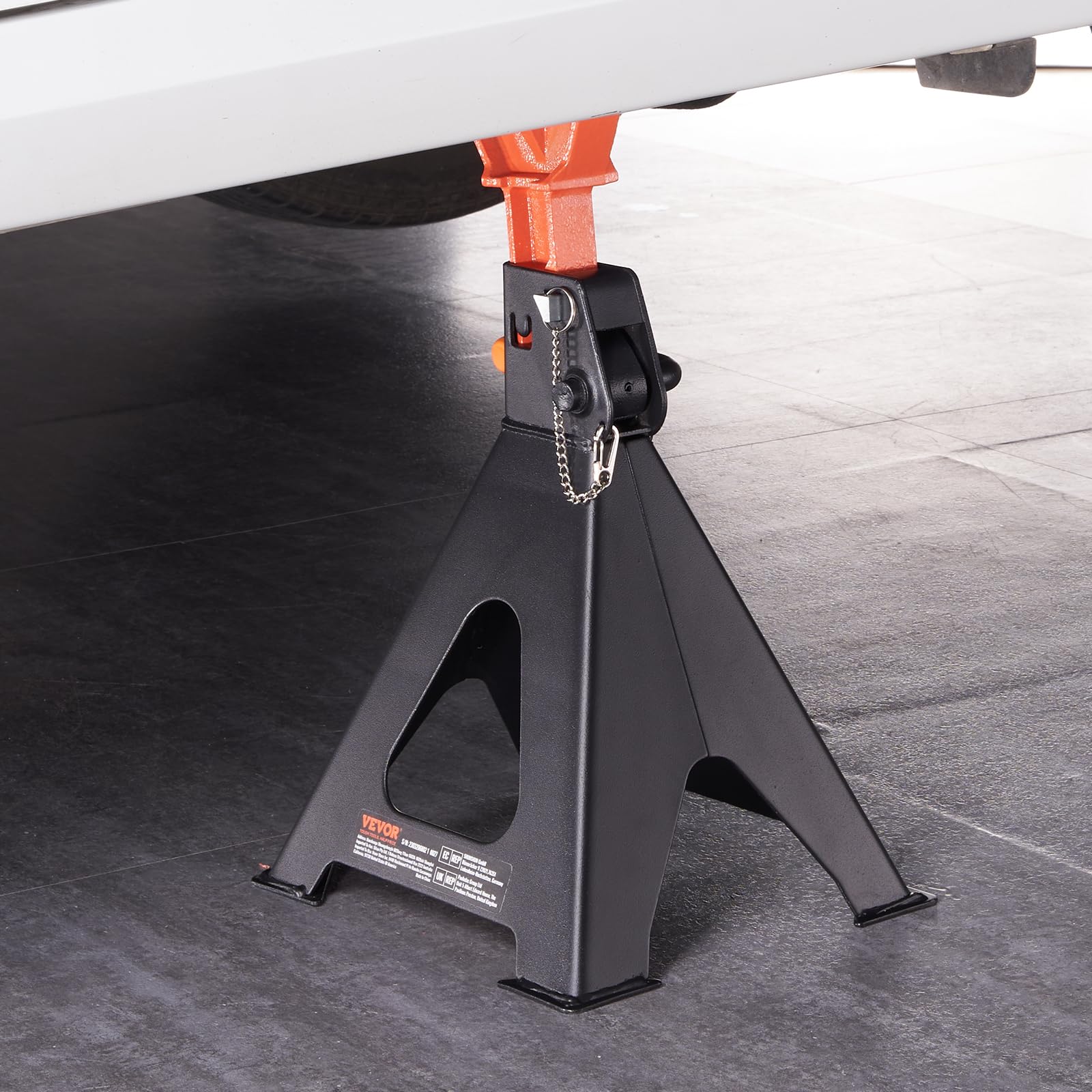 VEVOR Jack Stands, 6 Ton (13,000 lbs) Capacity Car Jack Stands Double Locking, 14.2-23 inch Adjustable Height, for lifting SUV, Pickup Truck, Car and UTV/ATV, Red, 1 Pair