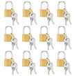 Juvale 12 Pack 1.2-inch Small Luggage Locks with Keys - Mini Padlocks for Locker, Suitcase and Gym