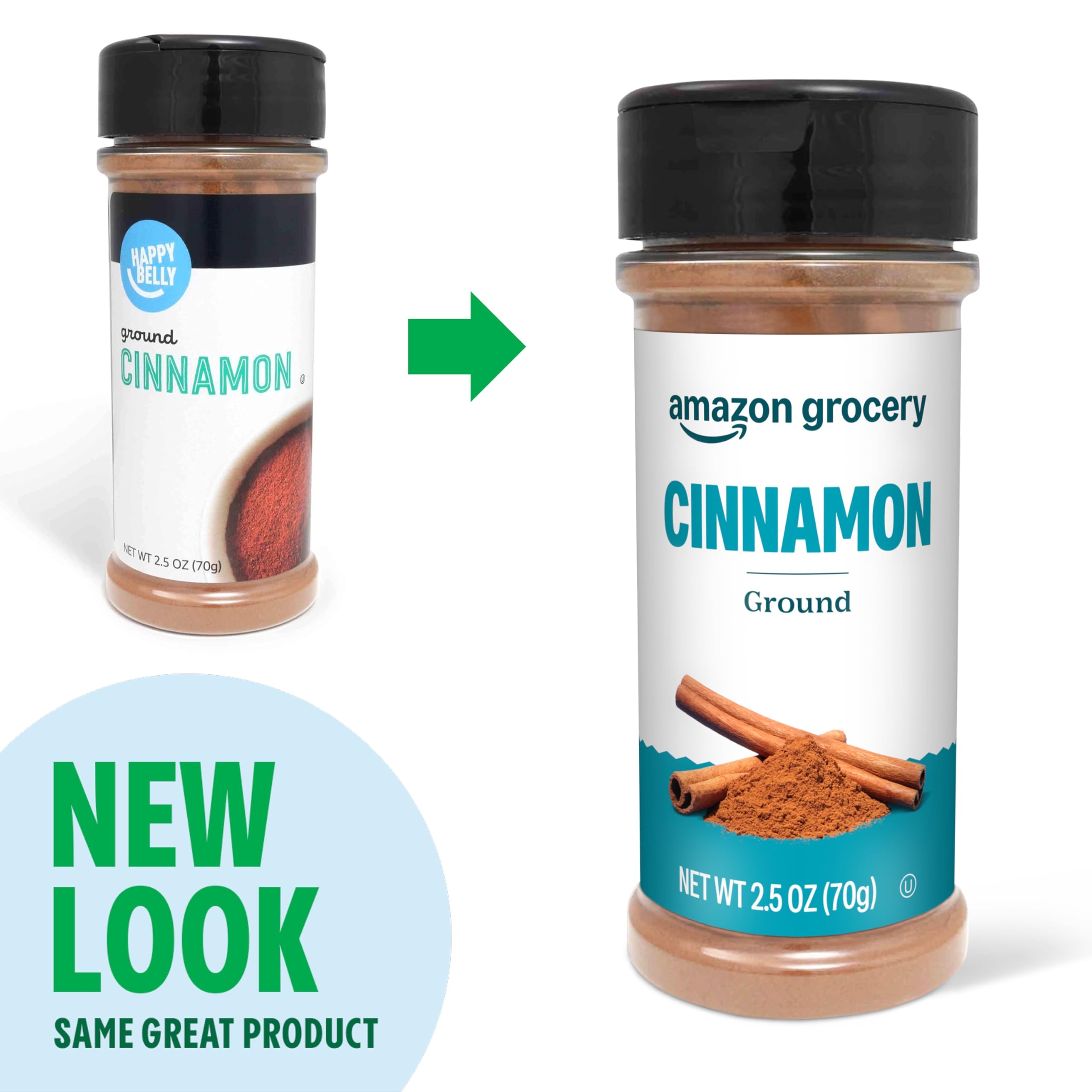 Amazon Grocery, Ground Cinnamon, 2.5 Oz (Previously Happy Belly, Packaging May Vary)