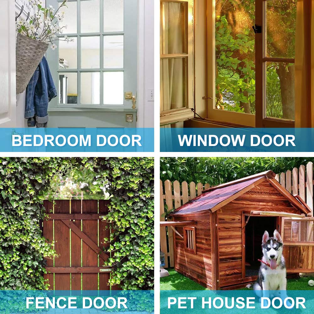 FATLODA 2 Pack Barrel Bolt Latch, 3 Inches Slide Latch Lock, Thickened Stainless Steel Sliding Locks for Door, Brushed Finish Sliding Bolt Lock Latches with 12PCS Screws