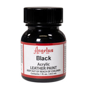 Angelus Acrylic Leather Paint For Shoes, Sneakers, Leather, Canvas, Furniture, and More - 1 Fl Oz, Black