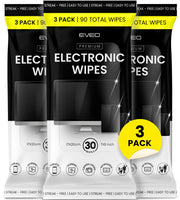 EVEO Electronic Wipes Screen Cleaner-TV Screen Cleaner Wipes, Computer Screen Cleaner, Laptop Screen Cleaner, ipad & Monitor Cleaner, TV Cleaner Screen Cleaning Wipes - [90 Wipes + Microfiber Cloth ]