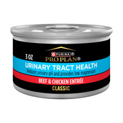 Purina Pro Plan Urinary Tract Health Beef and Chicken Entree Classic Cat Food - (Pack of 24) 3 oz. Pull-Top Cans