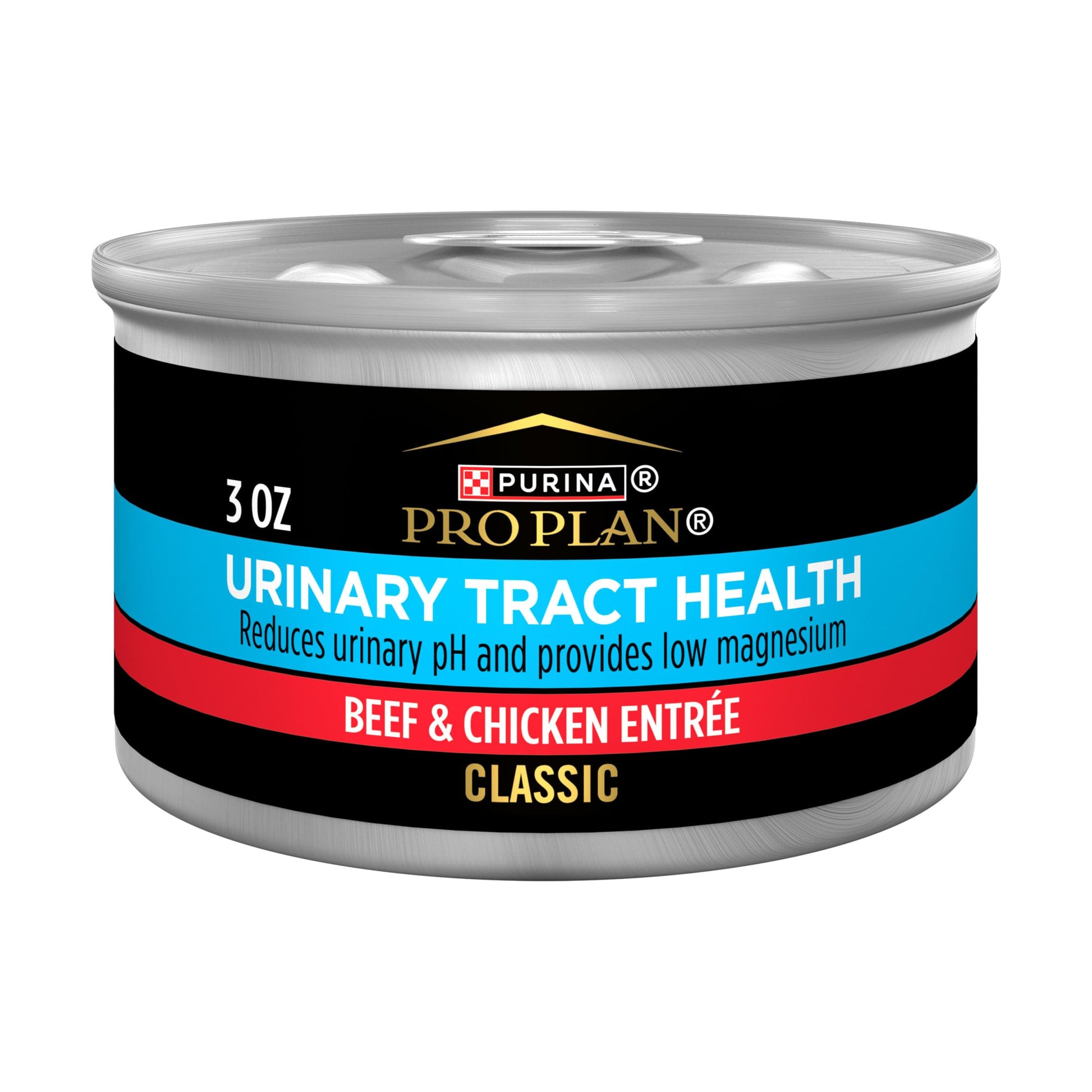 Purina Pro Plan Urinary Tract Health Beef and Chicken Entree Classic Cat Food - (Pack of 24) 3 oz. Pull-Top Cans