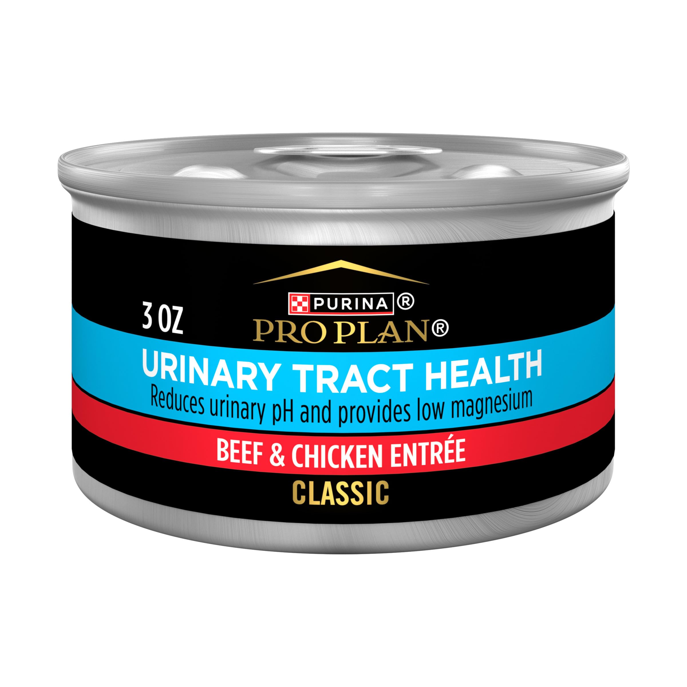 Purina Pro Plan Urinary Tract Health Beef and Chicken Entree Classic Cat Food - (Pack of 24) 3 oz. Pull-Top Cans