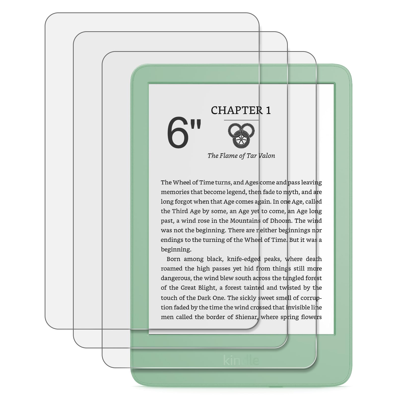 CoBak 3 Pack Anti-Glare Matte Screen Protector for 6" Kindle 2024 and 2022 (11 Generation) Kobo Nia, and PocketBook - High Clarity, Fingerprint Resistance, Anti-Bubble PET Film