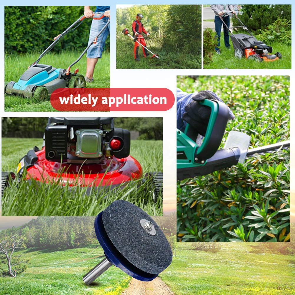 Crafts Man Lawn Mower Blade Sharpener for Any Power Hand Drill by (5 Packs Blue)