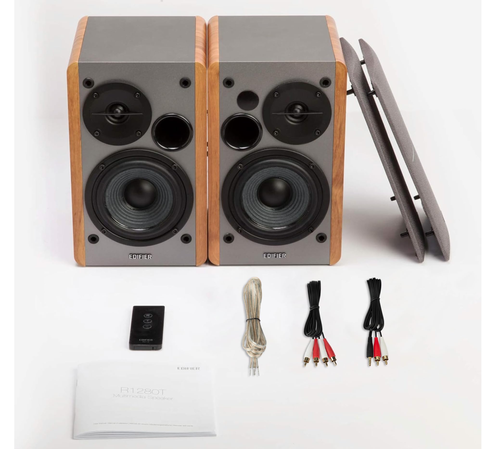 Edifier R1280T Powered Bookshelf Speakers - 2.0 Active Near Field Studio Monitor Speaker - Wooden Enclosure - 42 Watts RMS Power
