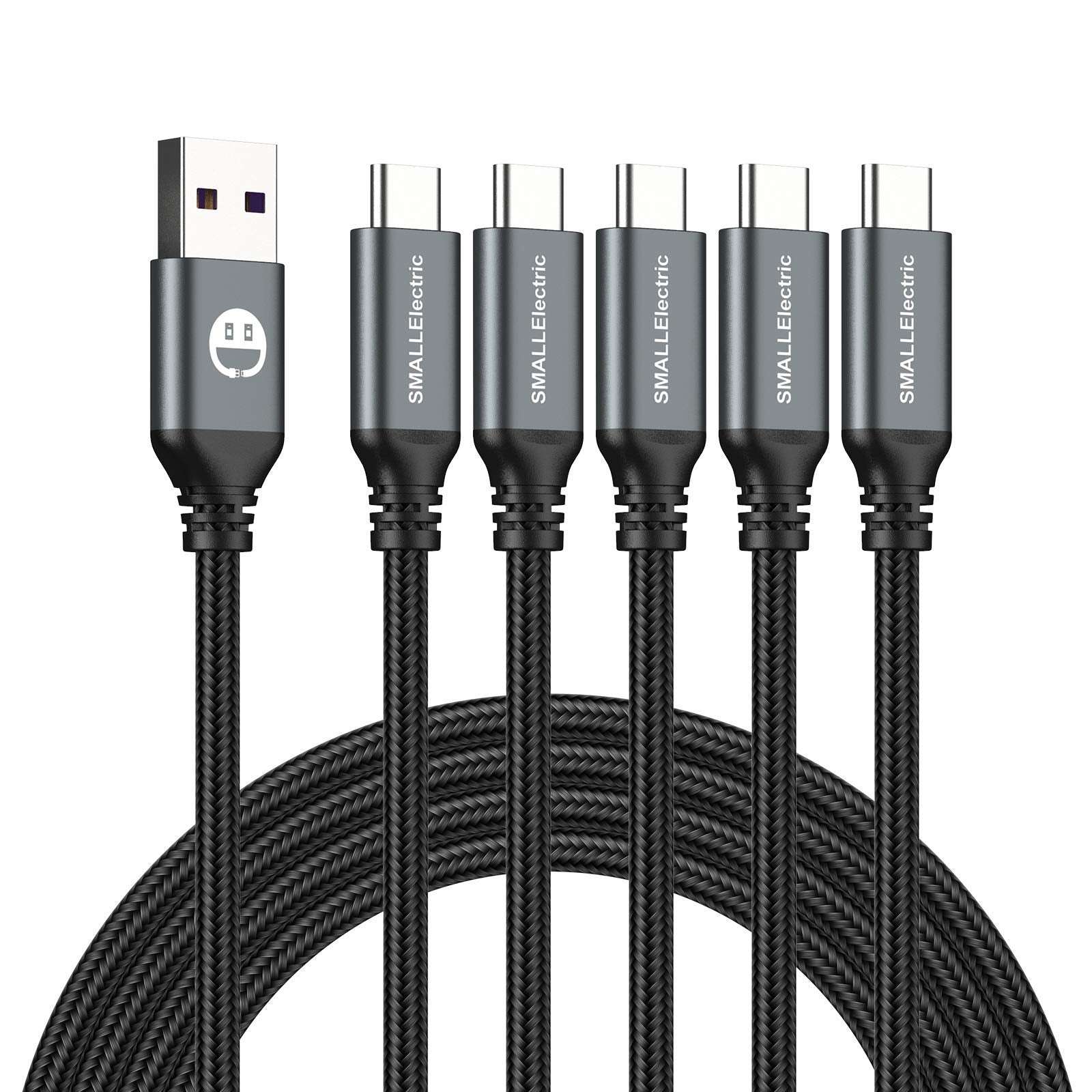 USB Type C Cable 5-Pack 3FT, Carplay USB Type A to C Fast Car Charger Cords for Braided Fast Charging Cable Car Play for iPhone 16/15 Pro Max/Samsung Galaxy Note S20 S10 S9 S8 Plus LG V50 V40 G8 G7