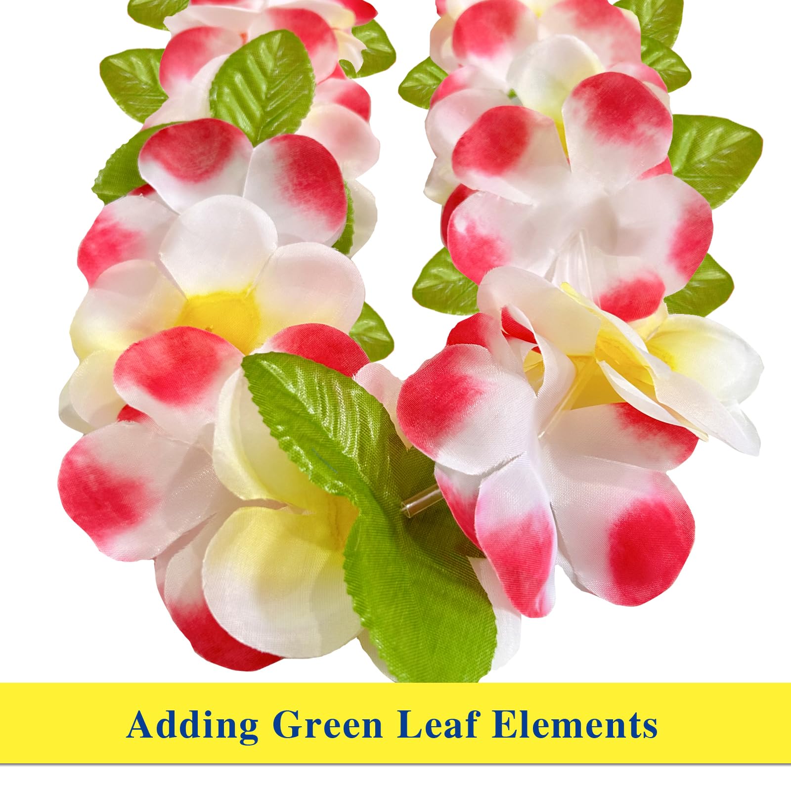 FreshDear 6 Counts Hawaiian Leis Bulk,leis for luau party,hawaiian leis for adults,beach party favors for adults,Summer Beach Vacation,Theme Party Decorations