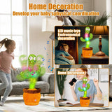 Baby Dancing Cactus for Baby Toys Boys Girls, Dancing Cactus Mimicking Toy Talking Cactus Toy Baby Toys, Singing Sunny Cactus Talking Imitation Toys Glowing Musical Toys Children's Educational Toys