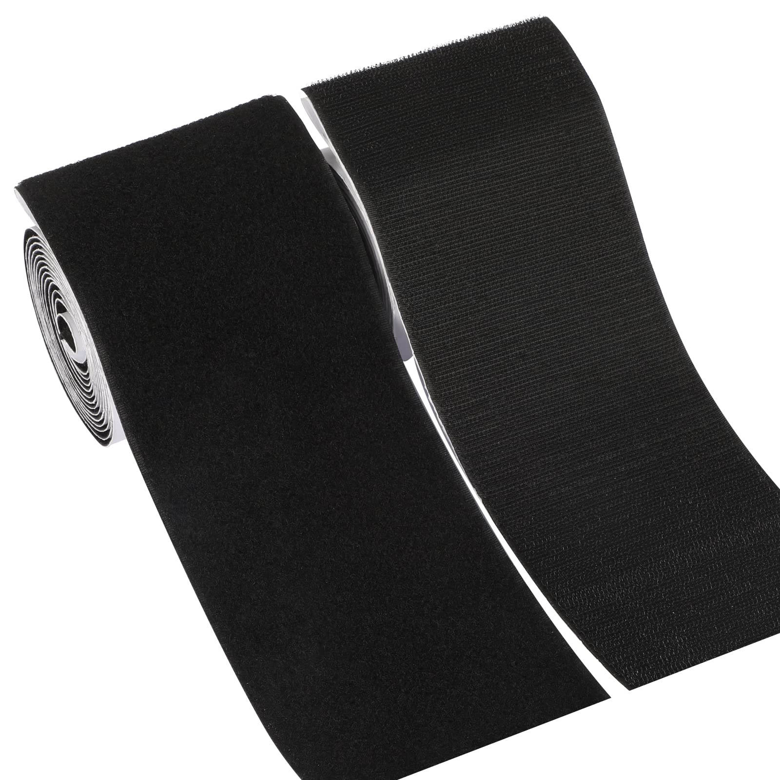 COCOBOO 4 Inch x 9 Feet Hook and Loop Tape for Couch Cushions, Strips with Adhesive, Nylon Self Adhesive Heavy Duty Strips for Home Office School Car and Crafting Organization