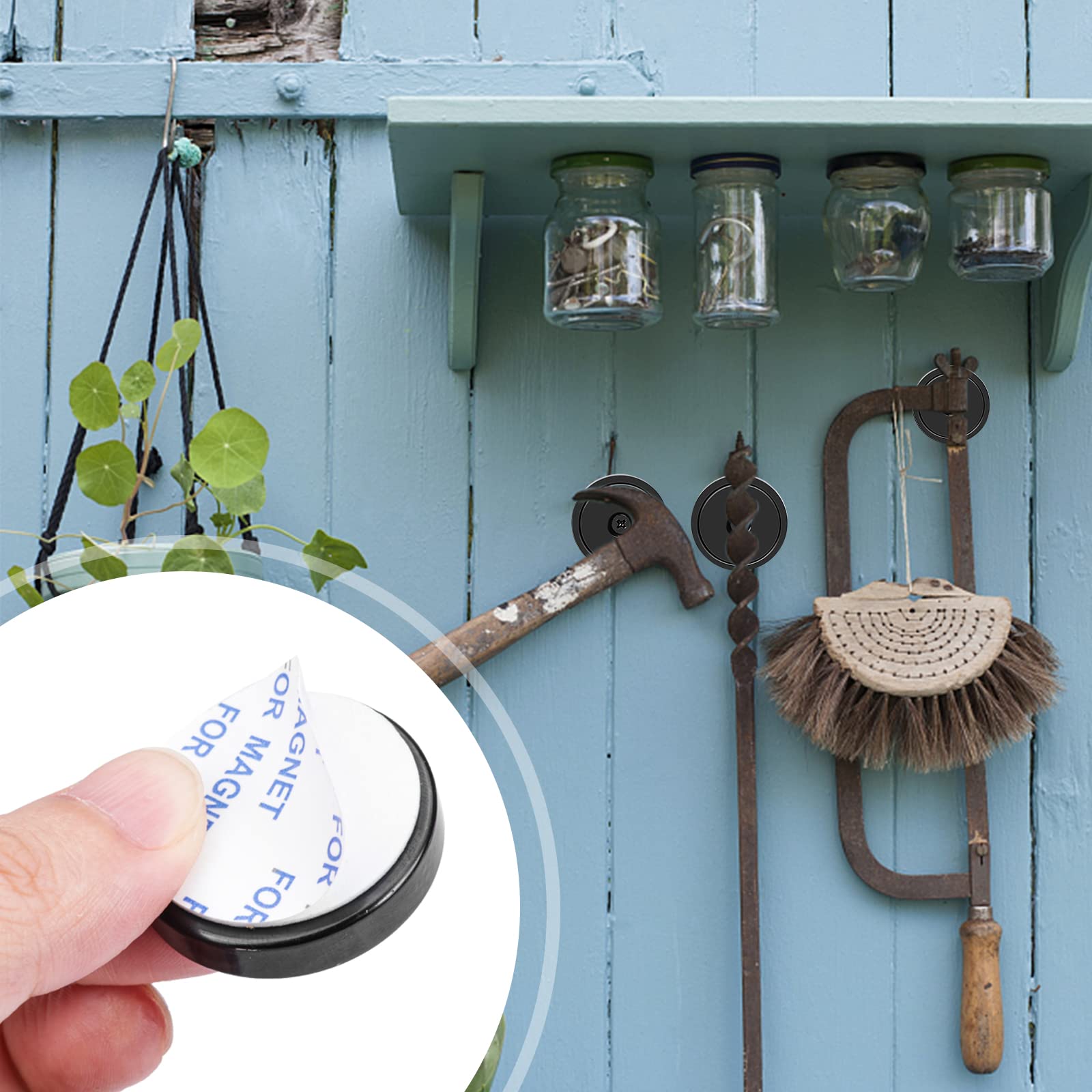 LOVIMAG Magnets with Holes, 110 lb+ Waterproof Strong Neodymium Cup Disc Magnets with Screws for Wall Mounting, Lifting Tools - Pack of 6