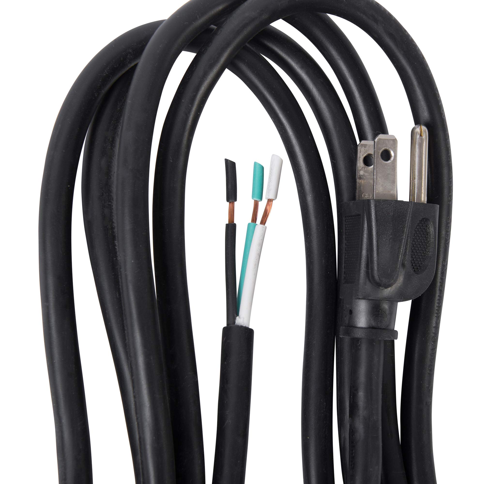 Bergen Industries Inc PS615143 3-Wire Appliance and Power Tool Cord, 6 ft, 14 AWG, 15A/125V AC, 1875w, Black