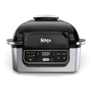 Ninja | Indoor Grill | Foodi | 5-in-1 (Grill, Air Fry, Roast, Bake, and Dehydrate | Fits up to 3lb Roast | Smoke Control System and Dishwasher Safe Parts| Black/Grey | AG301