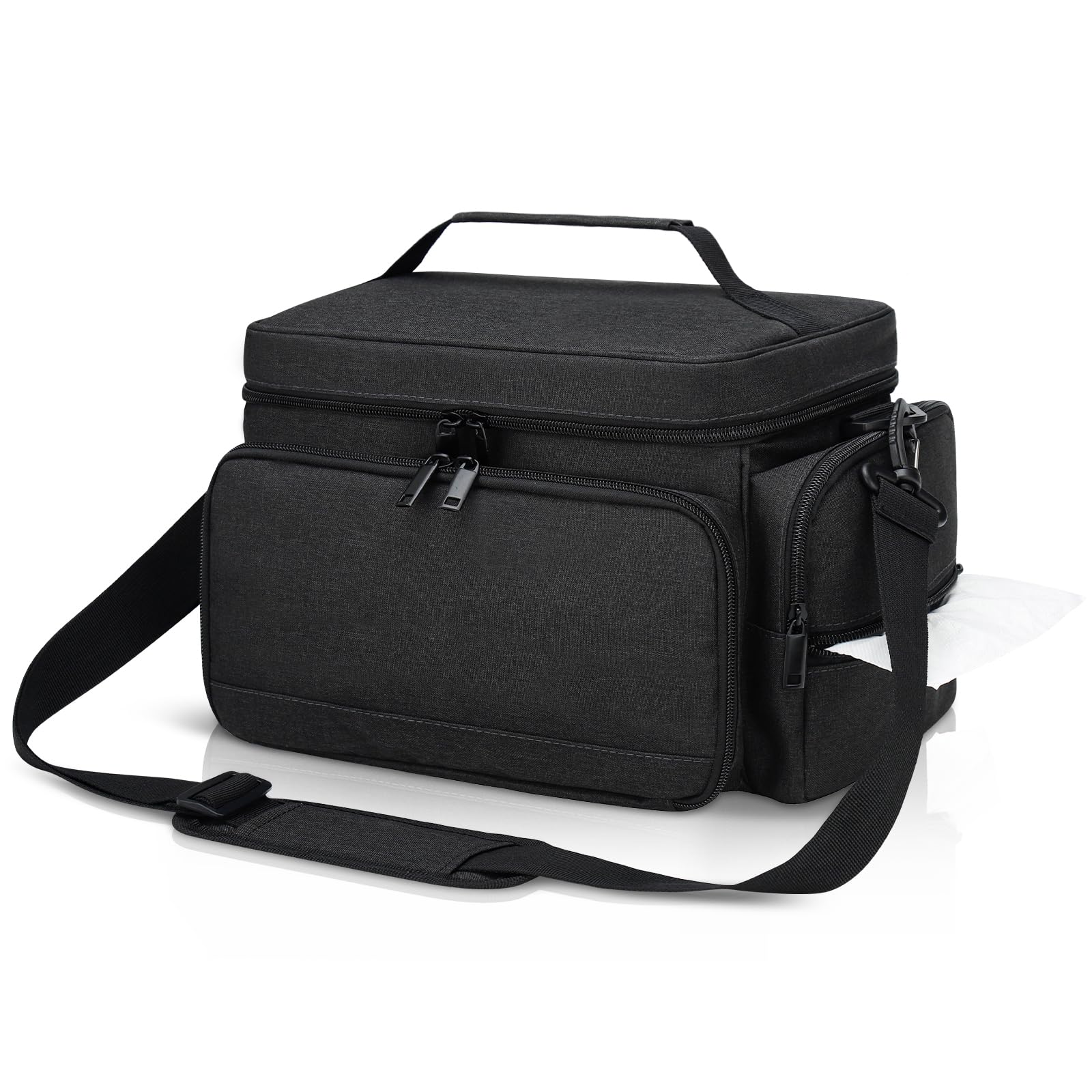 Breast Pump Bag Fit for Spectra S1 and S2, Pumping Bag with Waterproof Mat for Pump Accessories, Portable Pump Carrying Case for Work, Travel and Family Use, Black
