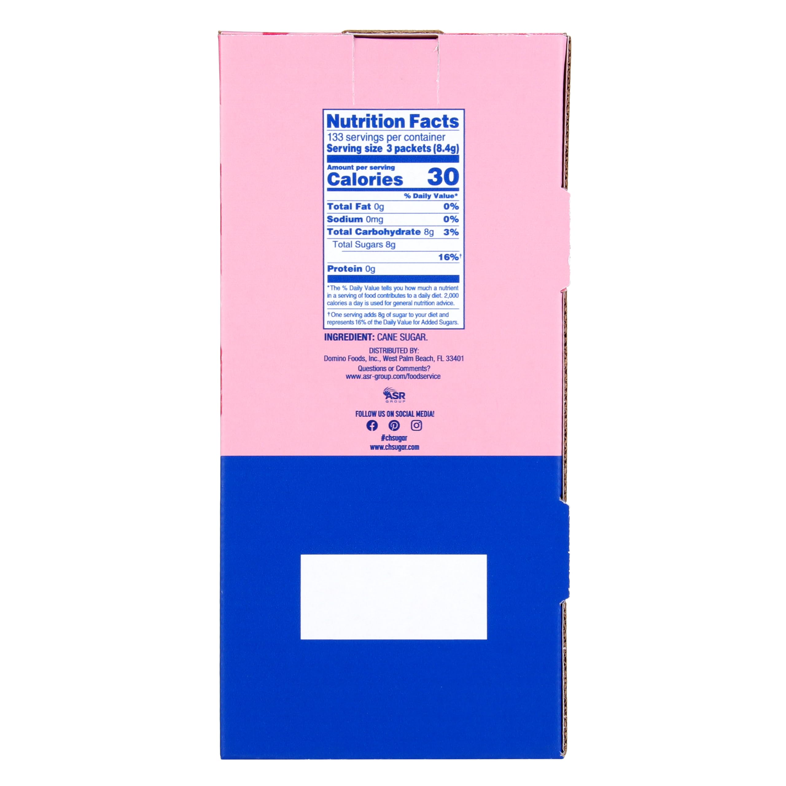 C&H Premium Pure Cane Sugar Packets, 0.10 Ounce (2.8 Gram) NON-GMO Packets, Pack of 400 in Dispenser Box