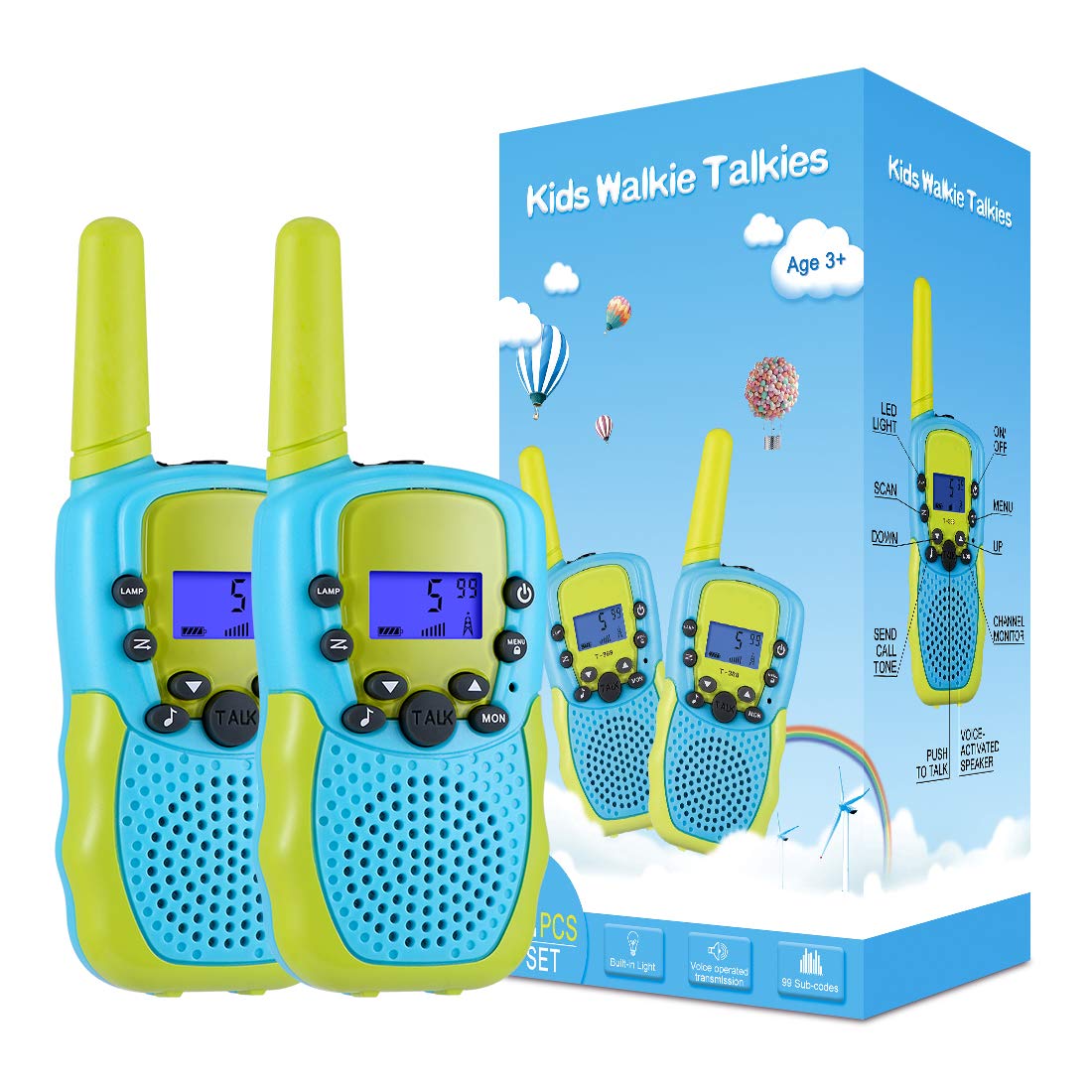 Selieve Toys for 3-12 Year Old Girls Boys, Walkie Talkies for Kids 22 Channels 2 Way Radio Toy with Backlit LCD Flashlight, 3 Miles Range for Outside, Camping, Hiking