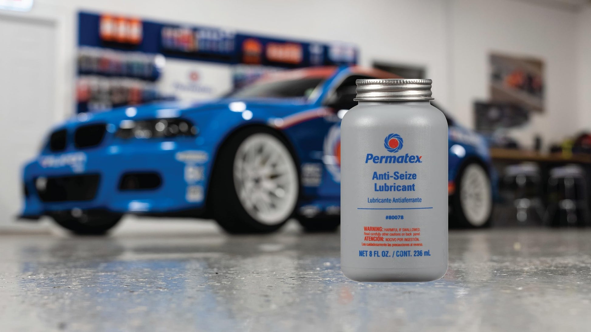 Permatex 80078 Anti-Seize Lubricant With Brush Top Bottle Prevents Galling, Corrosion, Seizing, Refined Blend Aluminum, Copper, And Graphite Lubricants For Spark Plugs 8 oz