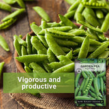 Sow Right Seeds - Sugar Snap Pea Seeds for Planting - Non-GMO Heirloom Packet with Instructions to Plant a Home Vegetable Garden - Grow Tons of Delicious Pods - Cool Season Crop, Super Productive (1)