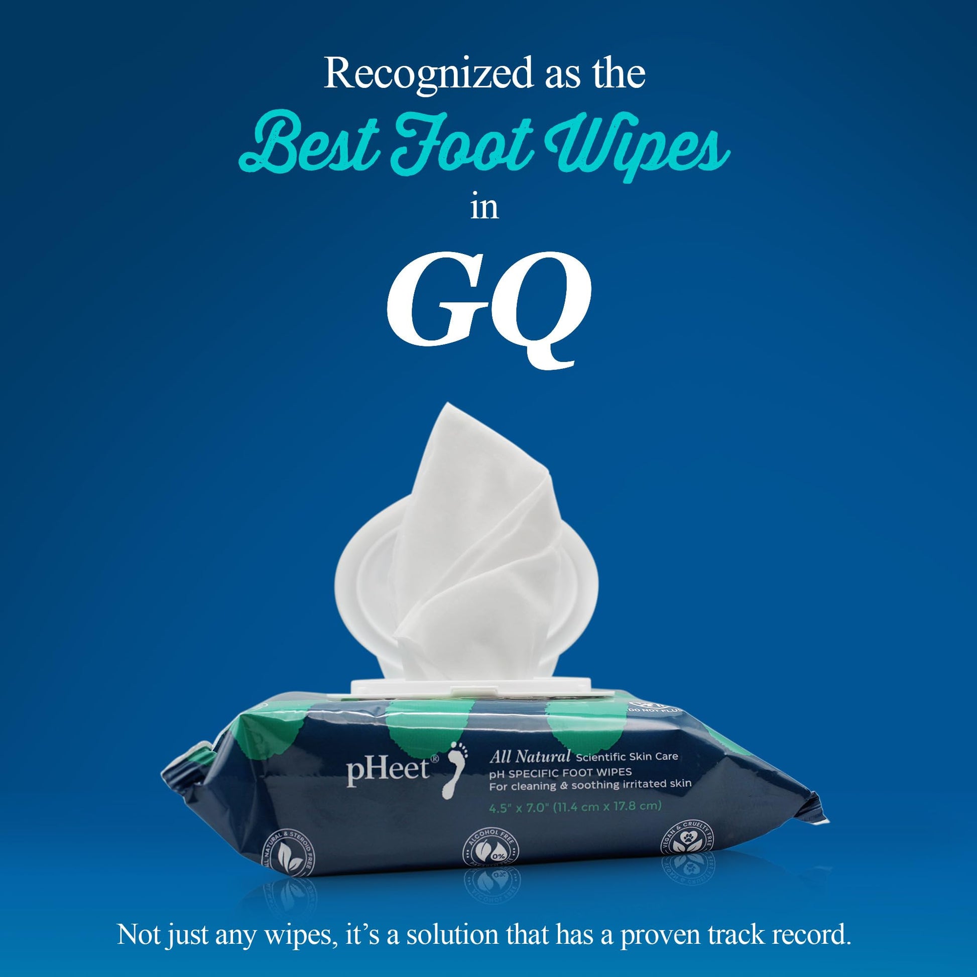 pHeet® Foot Wipes All-Natural Antifungal & Antibacterial Formula, Cleanses, Moisturizes, Prevents & Kills Athletes Foot, Toenail & Foot Fungus, Odor & Improves Dry, Cracked, Flaky & Diabetic Skin 72ct