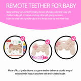 Cool Remote Game Control Teething Toy for Babies 0-6 6-12 Months,Game Controller Teether for Gamer Parents,Baby's First Valentines Day Gifts,Silicone Remote Chew Toys（Pink