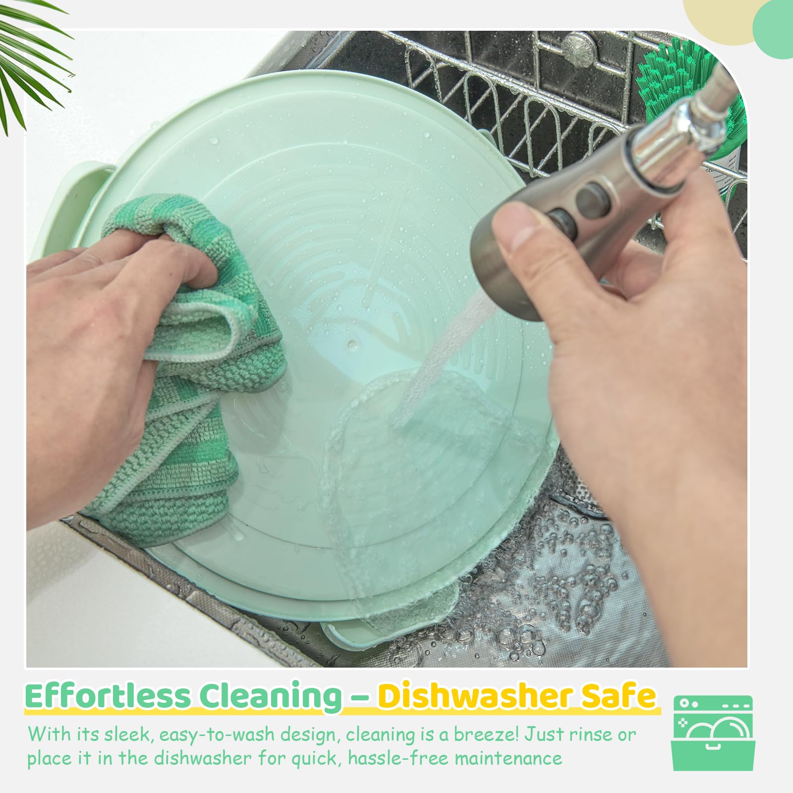 Ohuhu Cake Carrier with Lid and Handle, BPA-Free Cake Containers Cake Holder for 10 inch Cake with 2 Handles Cupcake Carrier - Plastic Cover Two Sided Base for Transport Pies Nuts Fruit Perfect Gifts