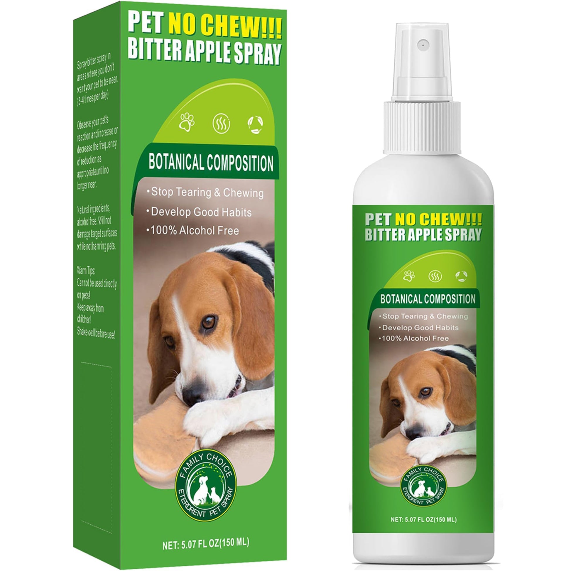 Whiskas 5.07 Oz Bitter Apple Spray for Dogs to Stop Chewing - Natural Ingredients No Chew Spray for Dogs - Bitter Spray for Dogs - Alcohol Free, Cruelty-Free - Protect Your Furniture