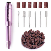 MelodySusie Portable Electric Nail Drill,PC120B Compact Efile Electrical Professional Nail File Kit for Acrylic, Gel Nails, Manicure Pedicure Polishing Shape Tools Design for Home Salon Use, Purple