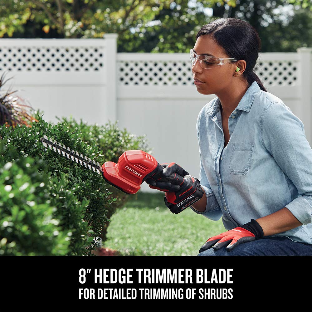 CRAFTSMAN V20 Cordless Handheld Grass Trimmer and Mini Hedge Trimmer Kit (CMCSS800C1)