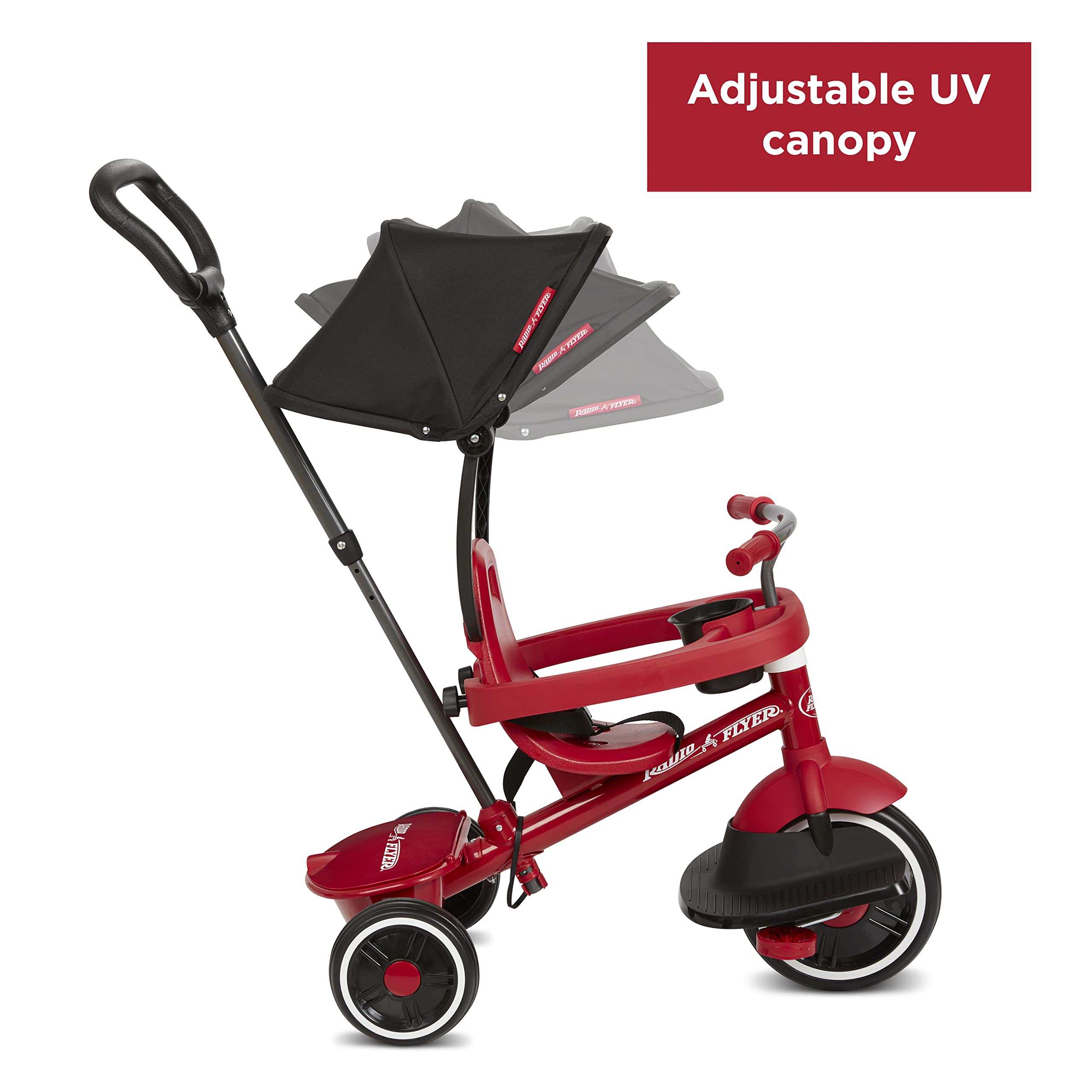 Toddler Bike, Kids Bike, Tricycle Toddler Toys for Ages 2-4, Baby Toy, Radio Flyer 4-in-1 Stroll 'N Trike, for Ages 1-5 Years, Red (Amazon Exclusive)