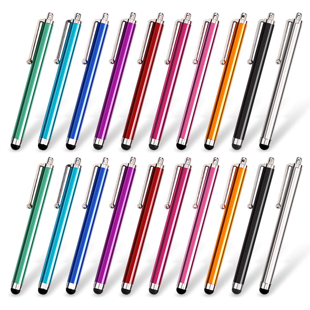 homEdge Stylus Set of 20 Pack, Universal Capacitive Touch Screen Stylus Compatible with iPad, iPhone, Samsung, Kindle Touch, Compatible with All Device with Capacitive Touch Screen Ã¢ÂÂ 10 Color