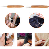 AUGSUN Dreadlock Crochet Hook Tool,Braid Hair Dreadlocks Needle Weaving Crochet for Braid Craft (0.75mm)