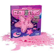 100 Pcs Brighter Pink 3D Glow in The Dark Stars for Ceiling & Walls I Glow Stars for Ceiling with Moon I Glow in The Dark Decorations for Bedroom W/Constellation Map & Reusable Putty I Star Stickers