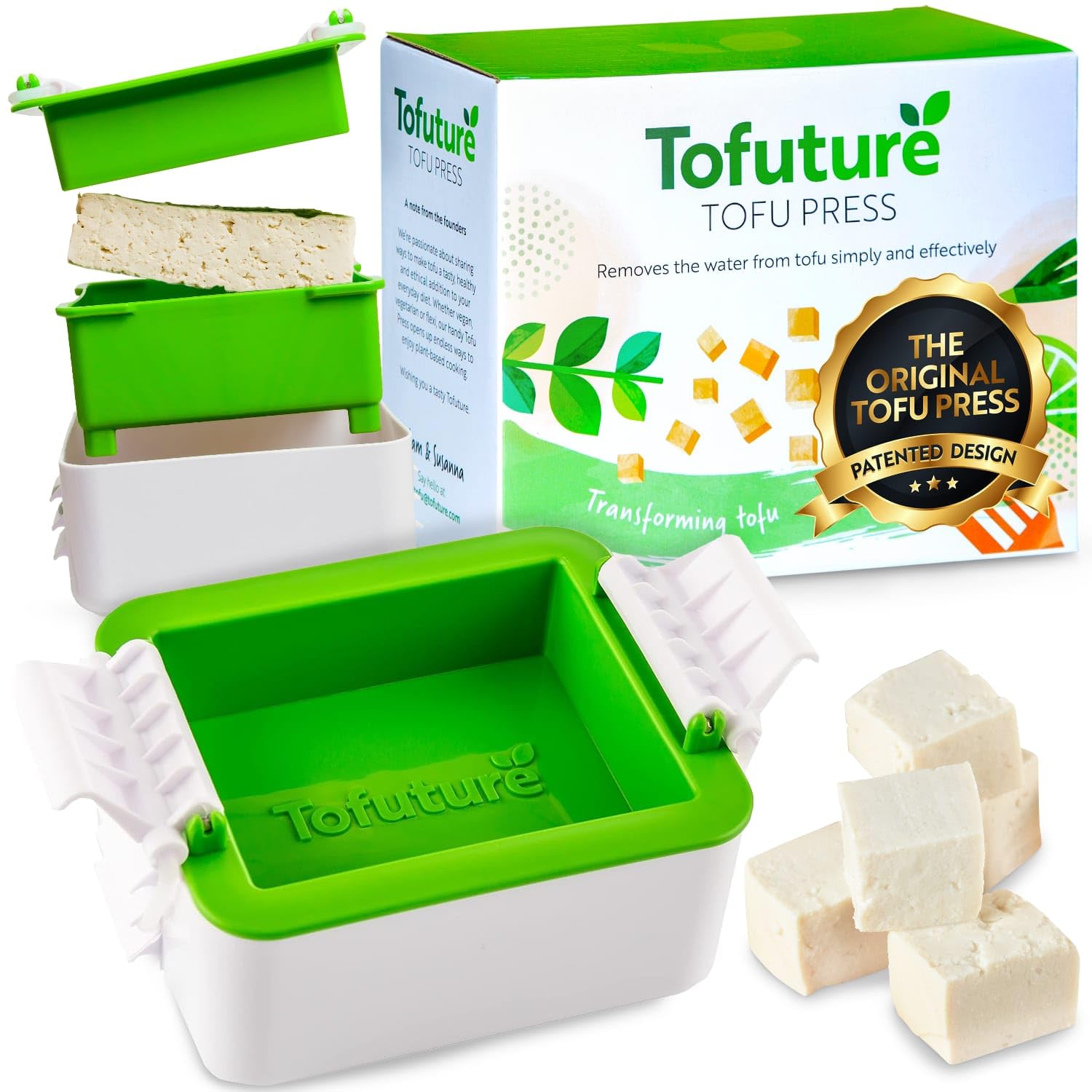 Tofuture Tofu Press by Tofuture - The Original and Best Tofu Press. Easily And Quickly Remove Water from Tofu to Improve the Flavor and give Perfect Texture Everytime