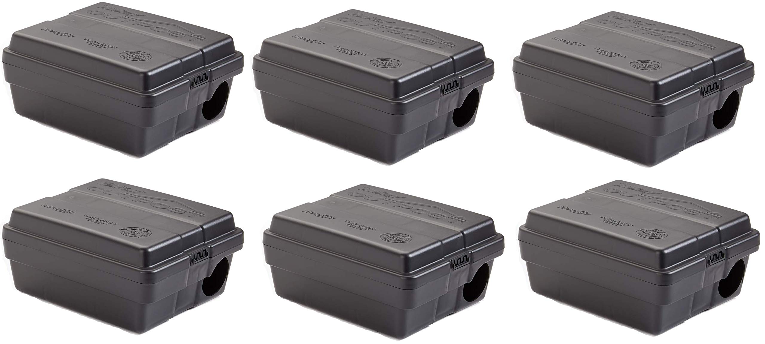 Tomcat Bait Station - Set of 6 Outpost Rat Bait Stations, Complete Rodent Control Solution
