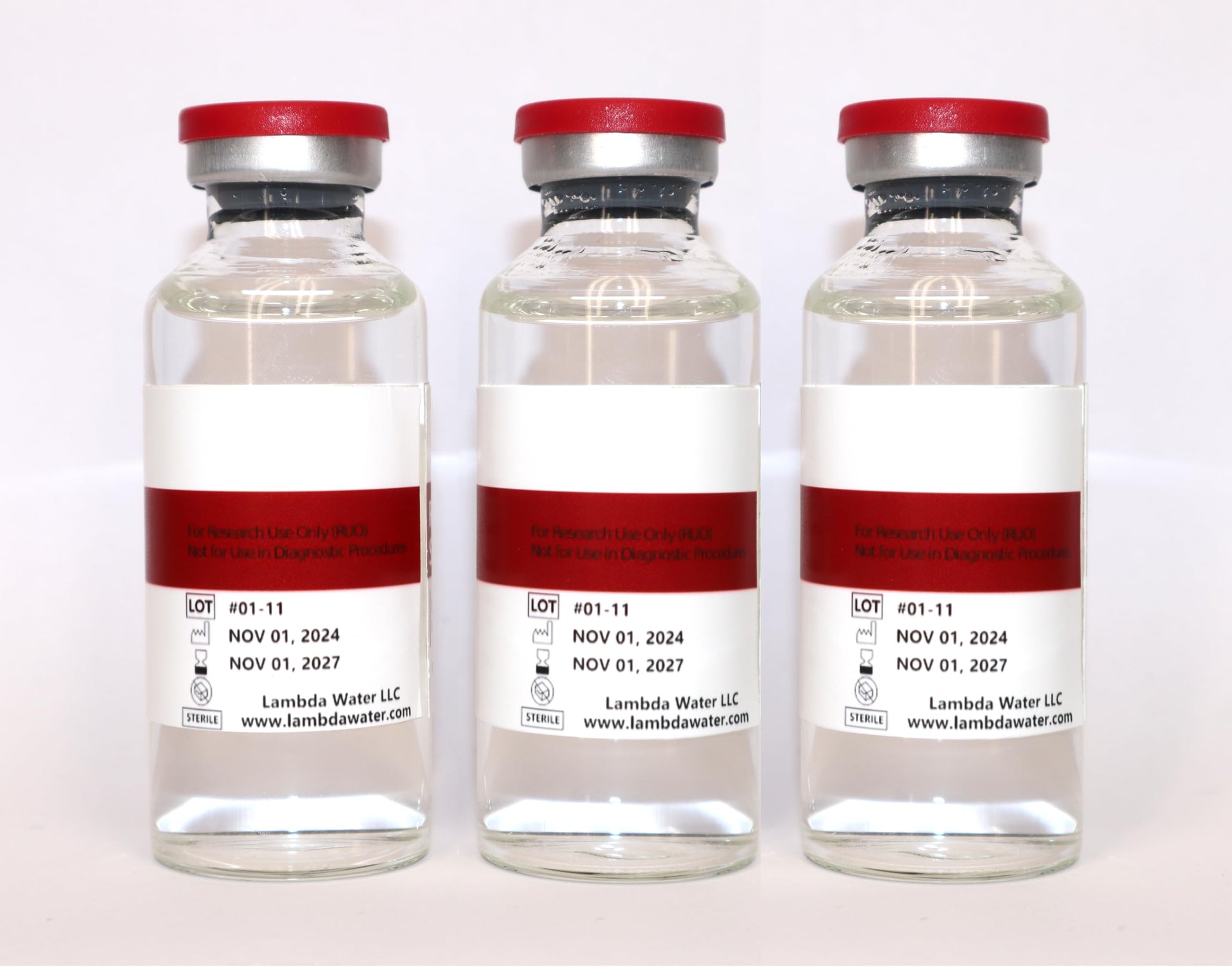 Reconstitution Solution - 3-Pack 30ml - in Premium Glass Vials | Made in USA